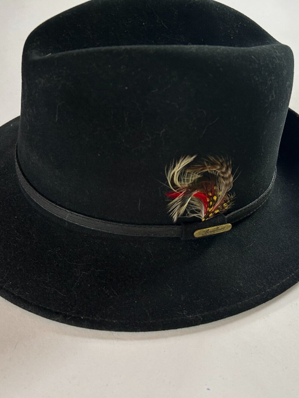 Borsalino, “GLEN” fedora, fur felt, black, XL,